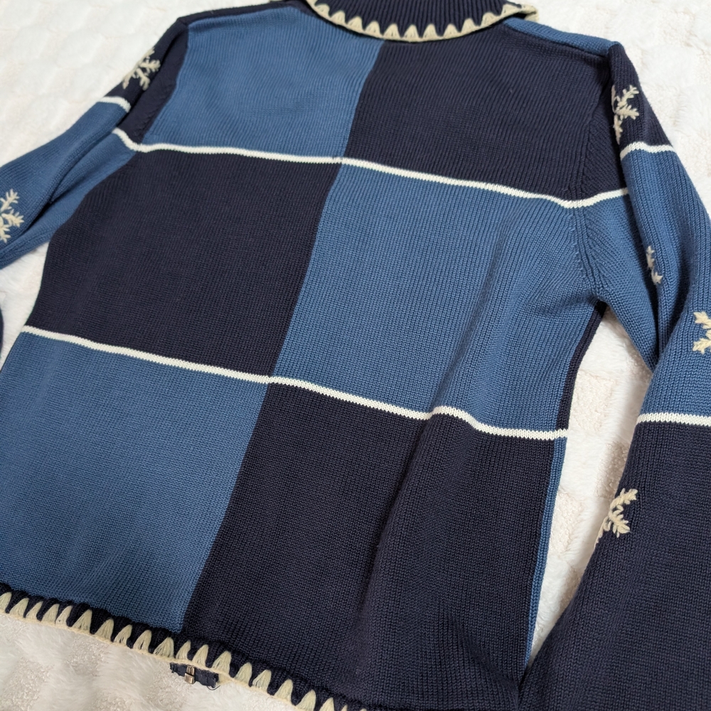 Snowflake Patchwork Patterned Cardigan - Picture 11 of 11